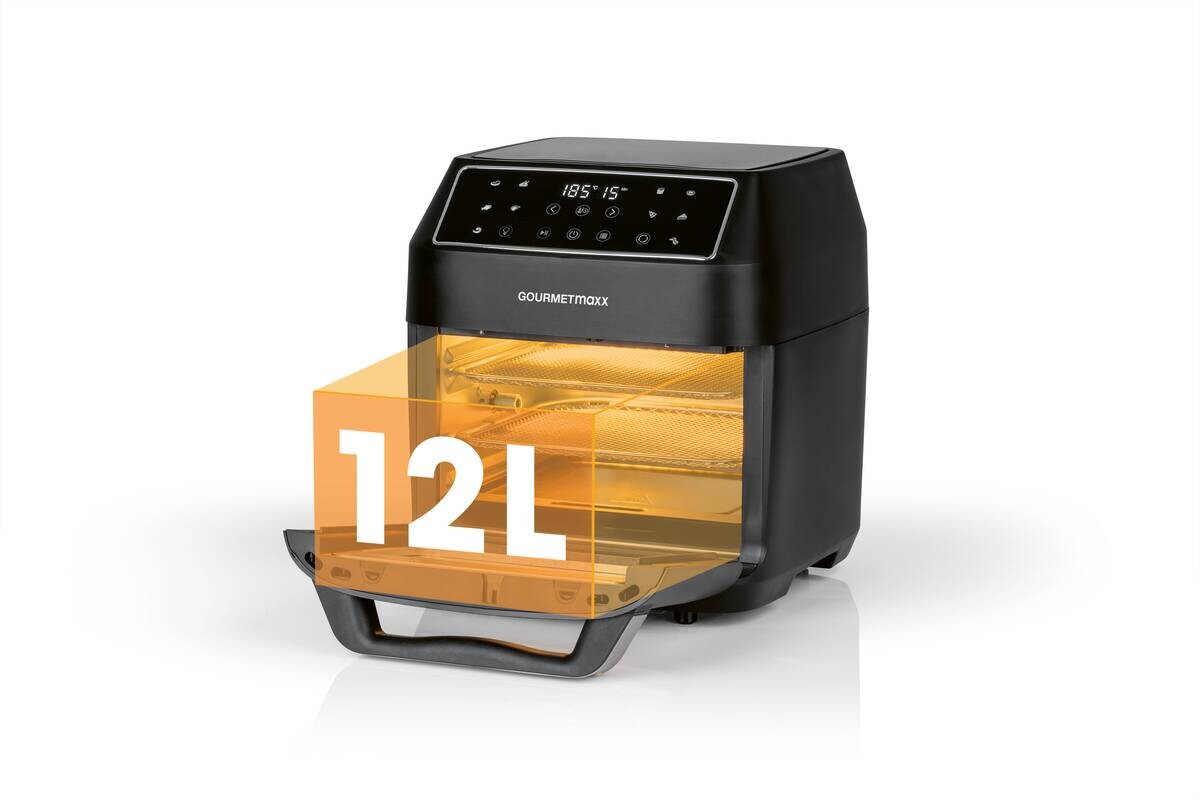 GOURMETmaxx Heißluftfritteuse 13606 schwarz Kunststoff B/H/L: ca. 32,5x34,5x35,8 cm ca. 12 l