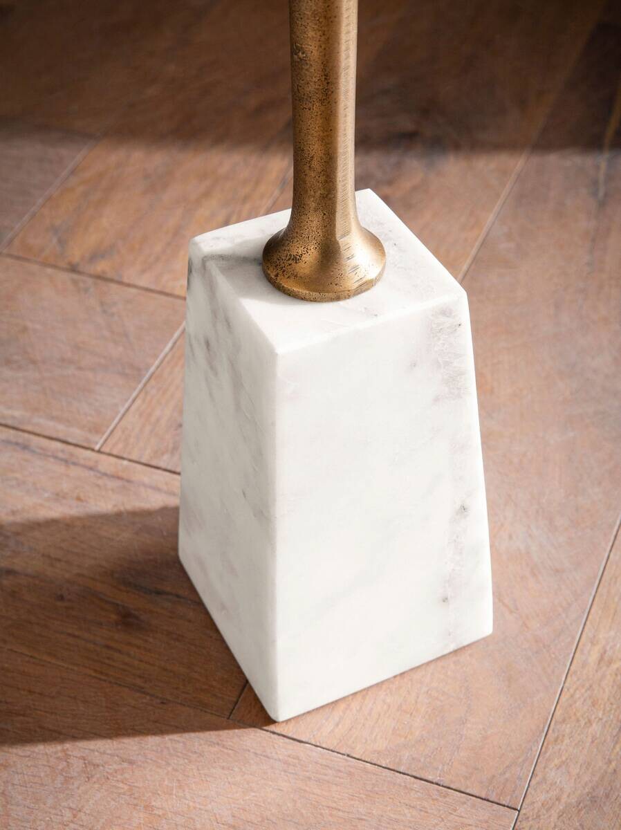 Beistelltisch gold Optik Marmor B/H/T: ca. 34x58x34 cm