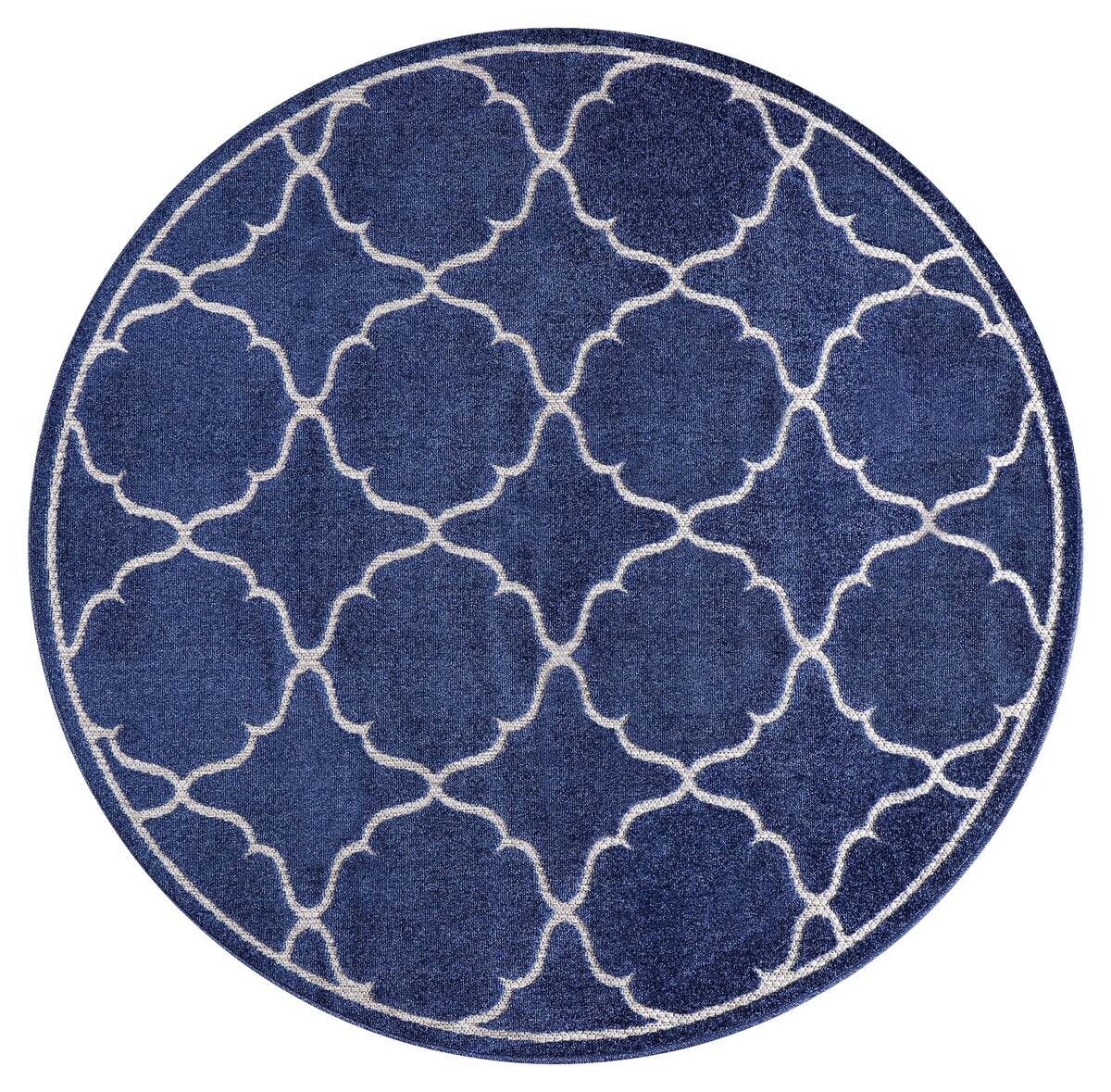 Sanat Outdoorteppich BERLIN blau B/L: ca. 120x120 cm