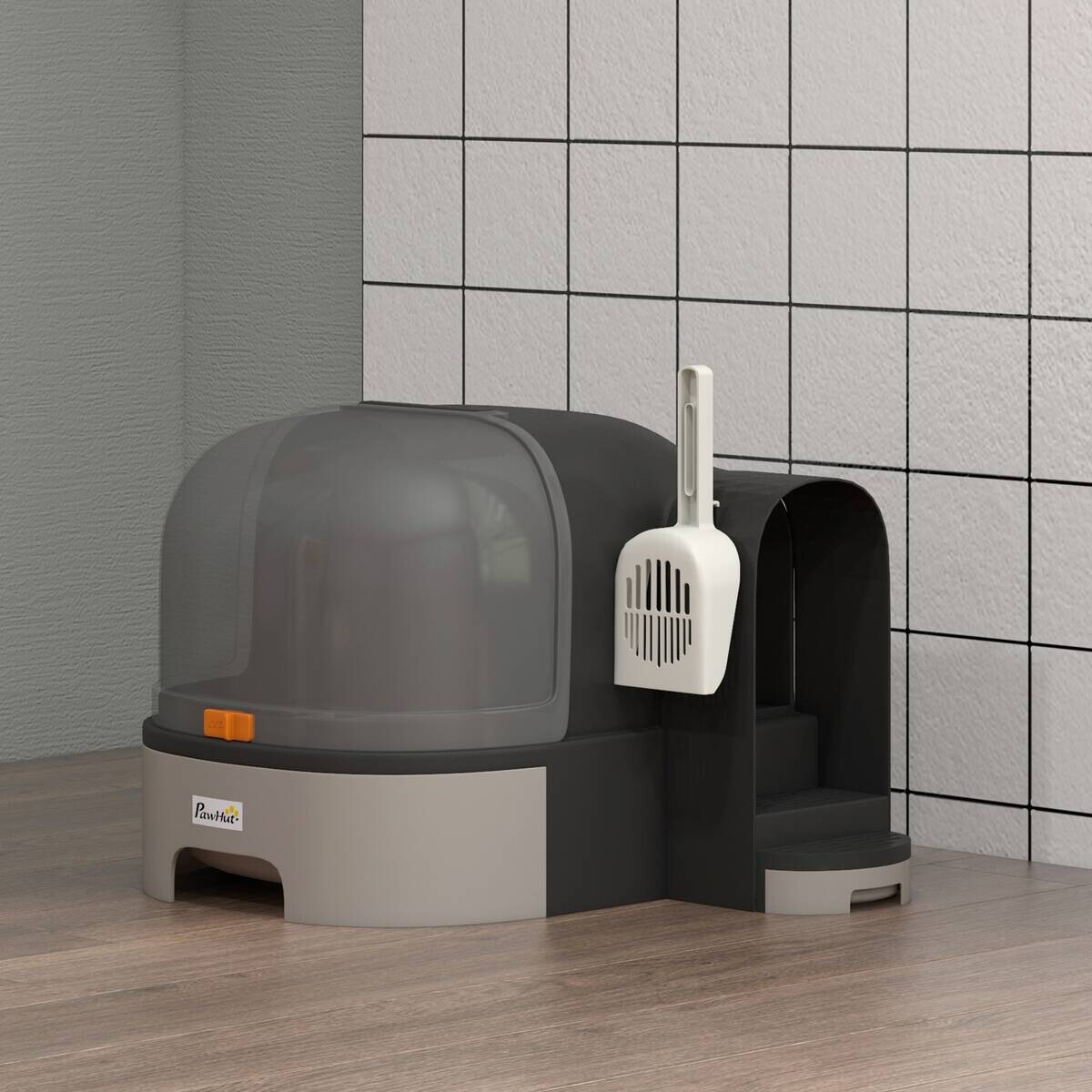 PawHut Katzen-Zubehör dunkelgrau Kunststoff B/H/L: ca. 60x52x42 cm