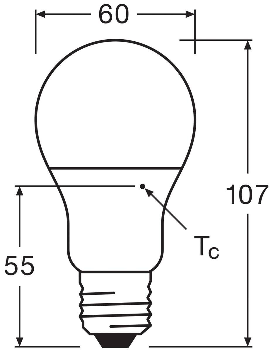 OSRAM LED-Leuchtmittel BASE Classic A AC55981 3er Pack E27