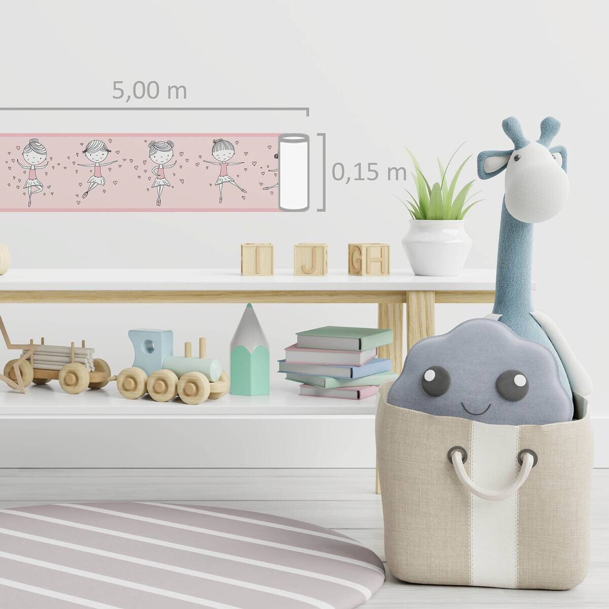 A.S.Creation Bordüre weiß B/H/D: ca. 15,5x500x5,7 cm