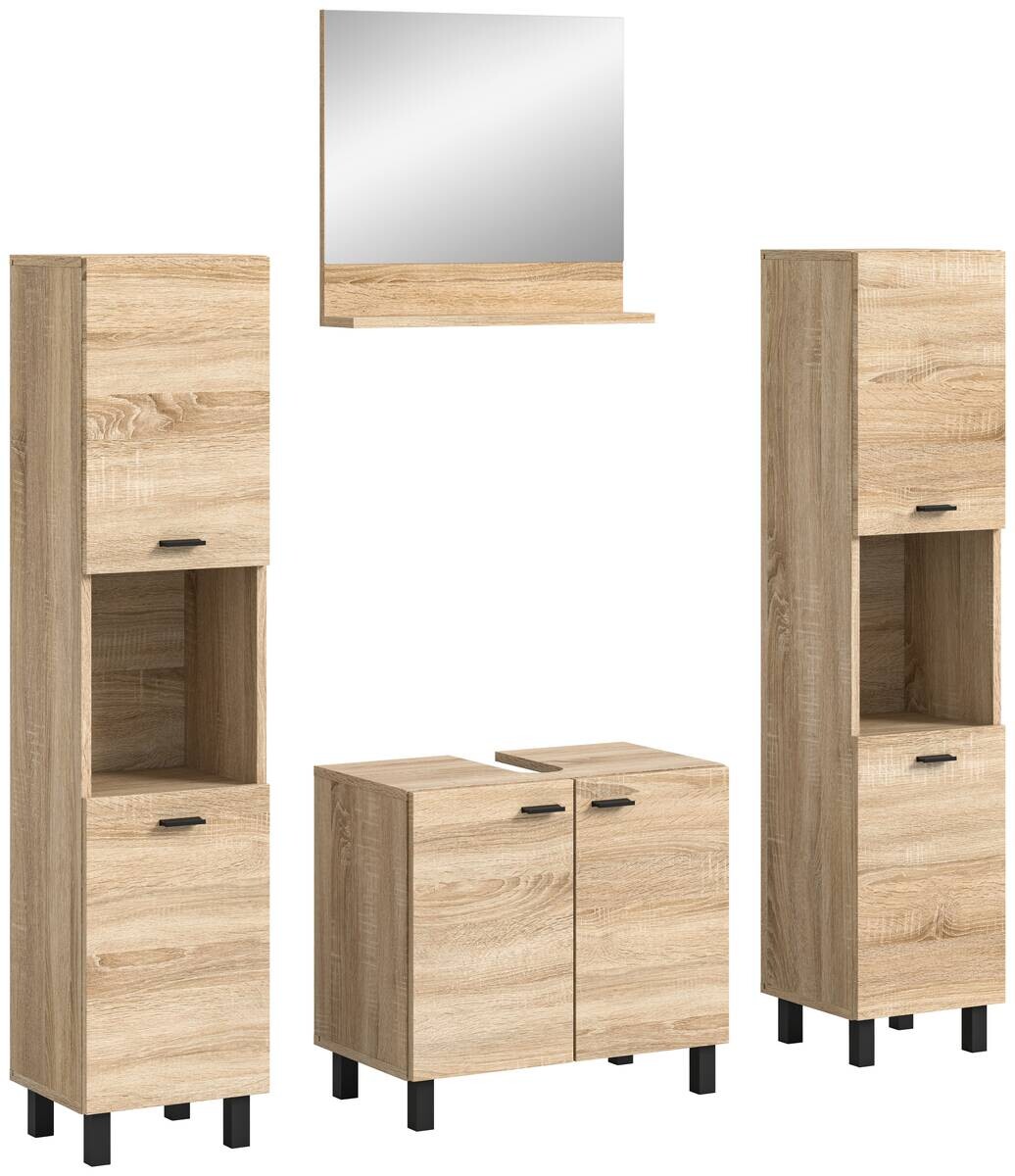 Badezimmer-Set BOSTON Eiche Sonoma Nachbildung B/H/T: ca. 137x186x33 cm