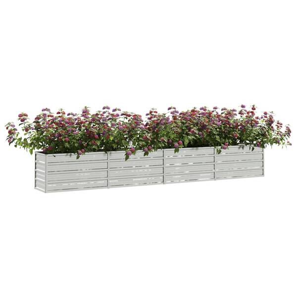 Garten-Hochbeet silber Stahl B/H/L: ca. 40x45x320 cm