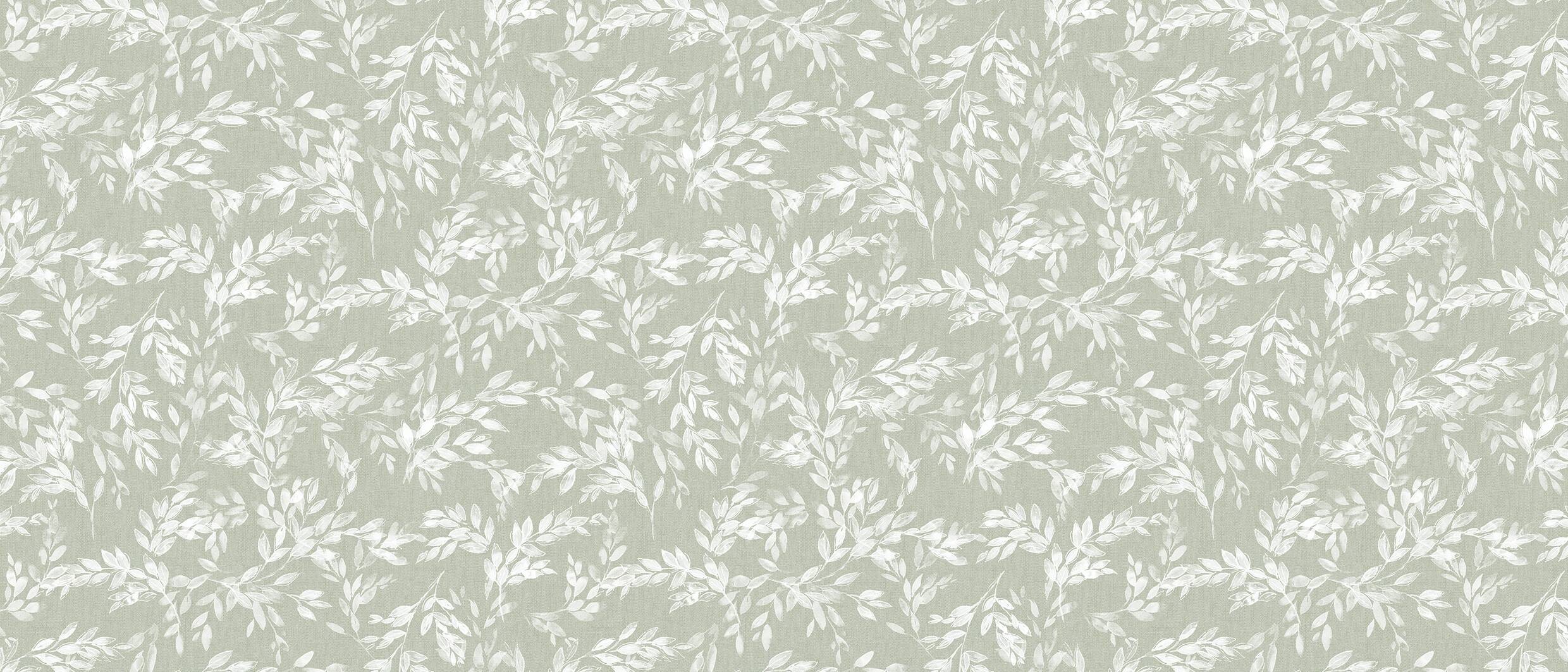 Tischtex Abwaschbarer Tischbelag Blumenranke grün 100% Polyvinylchlorid B: ca. 140 cm