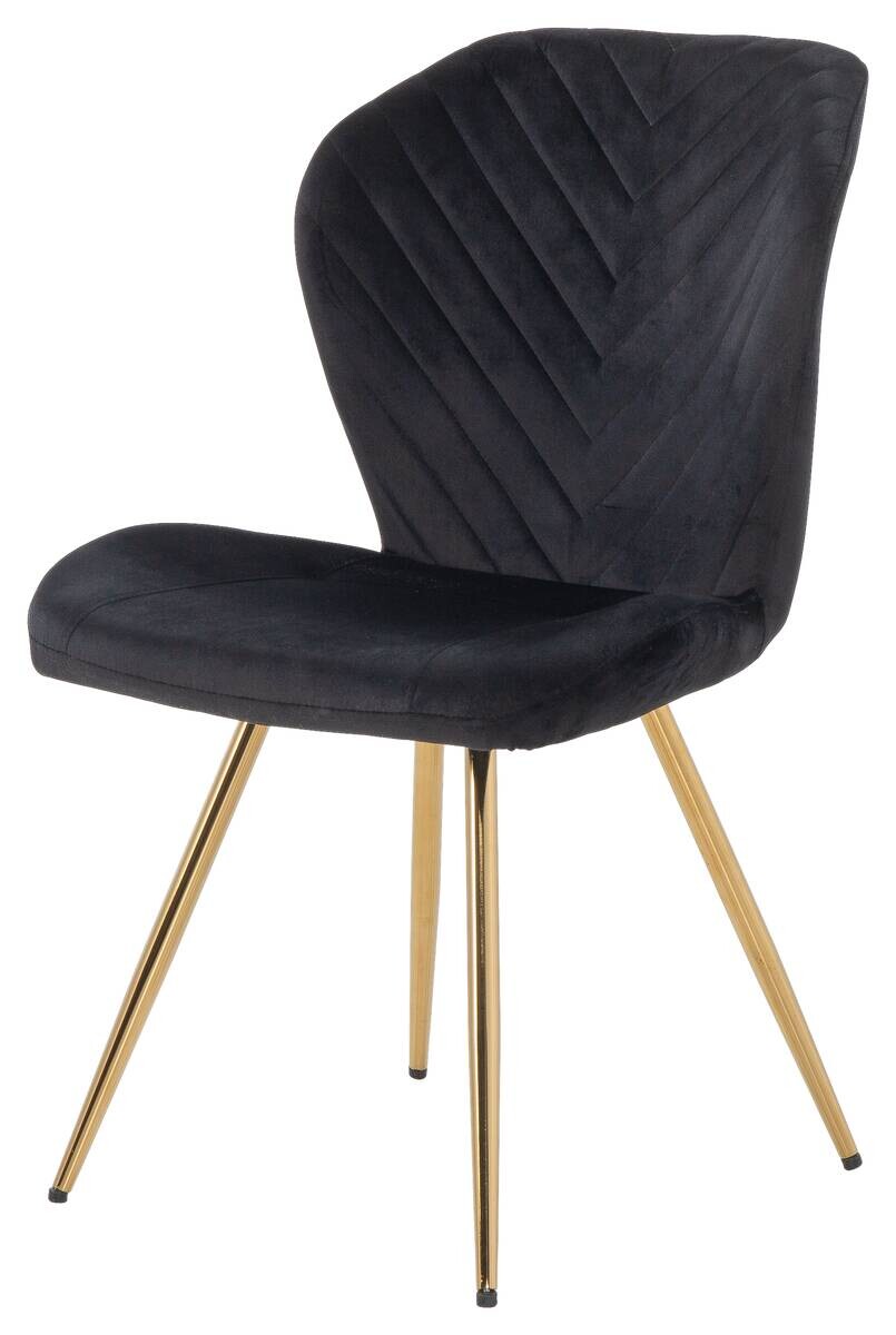 Stuhl schwarz gold Metall Samt