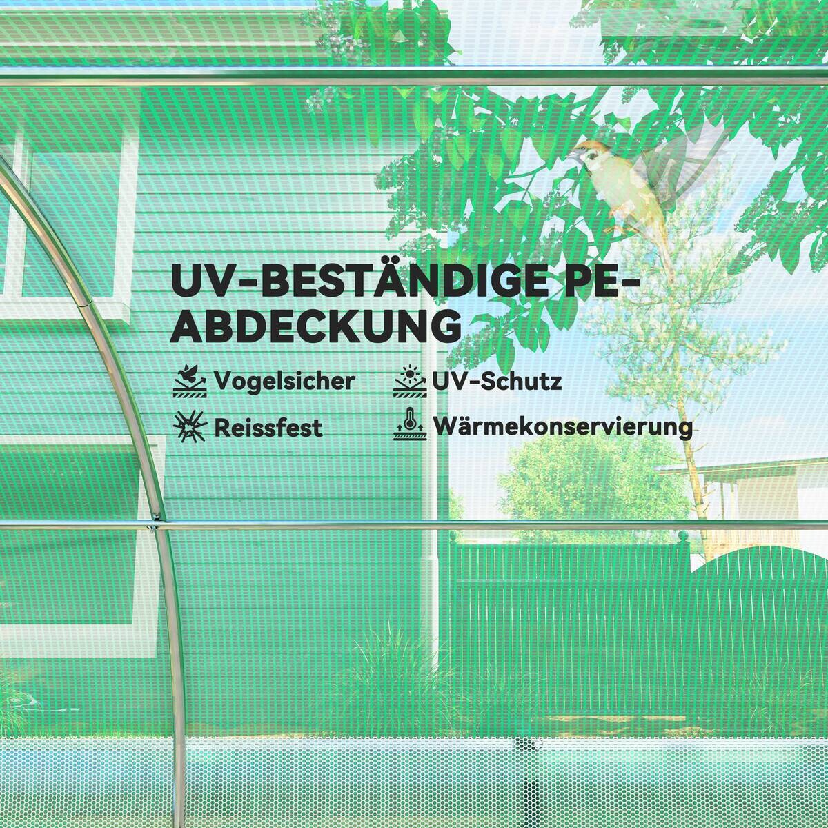 Outsunny Folientunnel B/H/L: ca. 300x198x400 cm