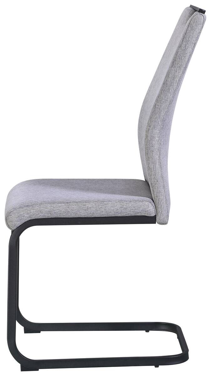 Schwingstuhl Dina grau schwarz Microfaser Metall