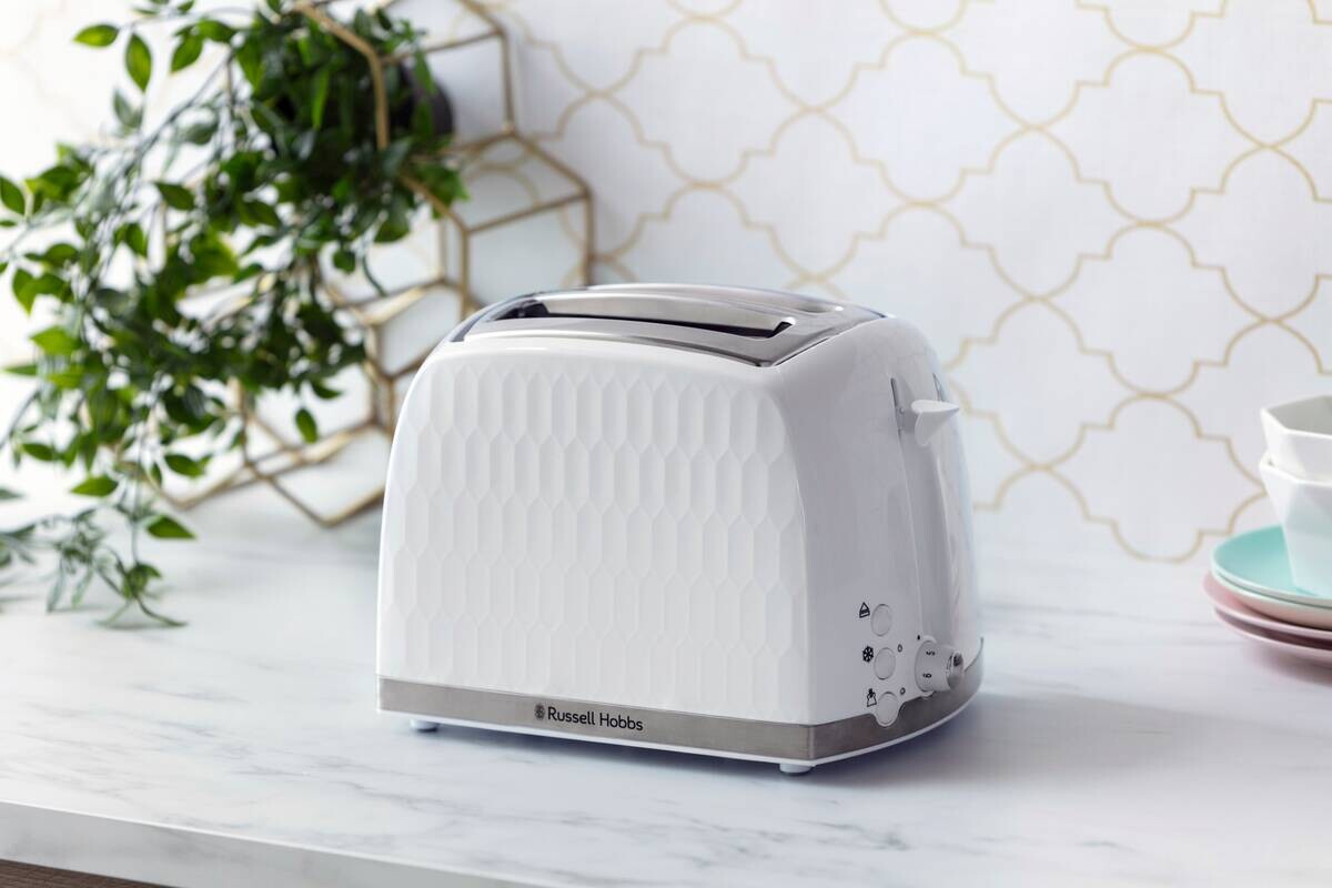 Russel Hobbs Toastautomat 26060-56 weiß Kunststoff Edelstahl B/H/L: ca. 18,2x22,1x27 cm