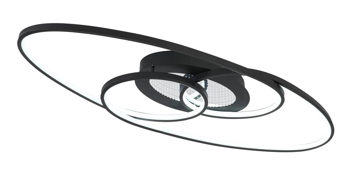 Nolo LED-Deckenleuchte Flow schwarz Metall B/H/L: ca. 30x7,5x85 cm