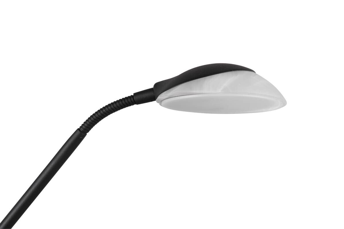 Reality Stehlampe Orson mattschwarz weiß Metall Glas H/D: ca. 180x32 cm