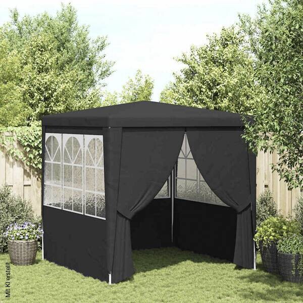 vidaXL Pavillon anthrazit Kunststoff B/H/L: ca. 250x240x250 cm