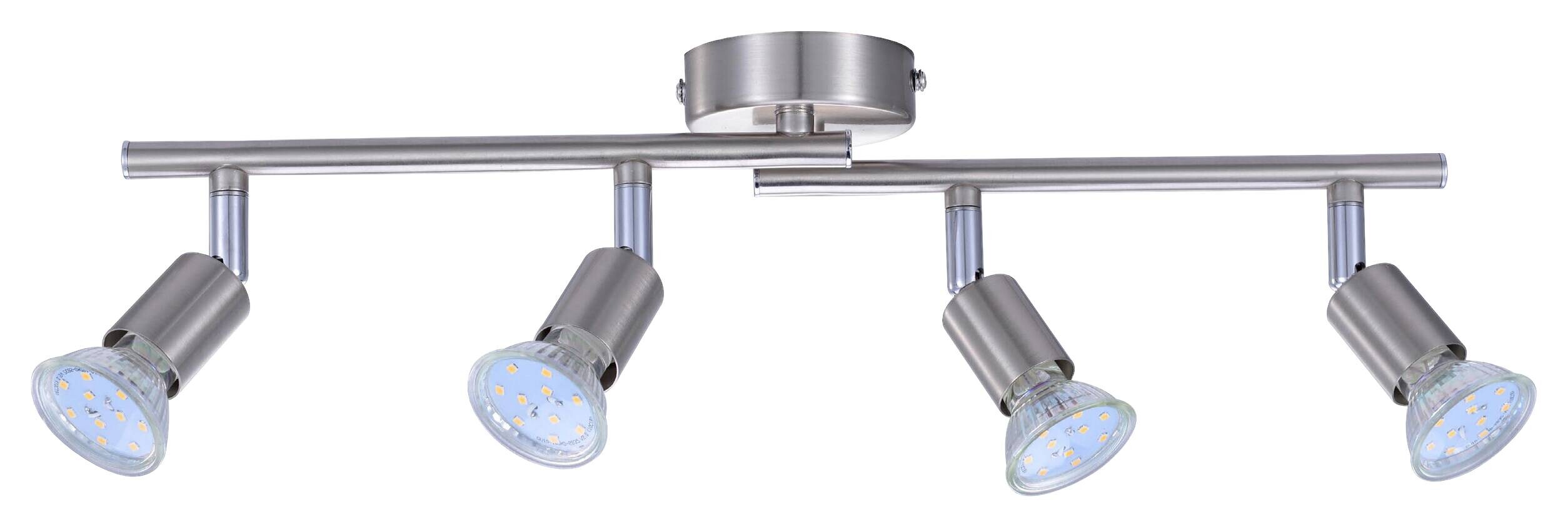 POCOline LED-Spot 4-flg. Boris nickel B/H/L: ca. 50x8x10 cm 4 Brennstellen