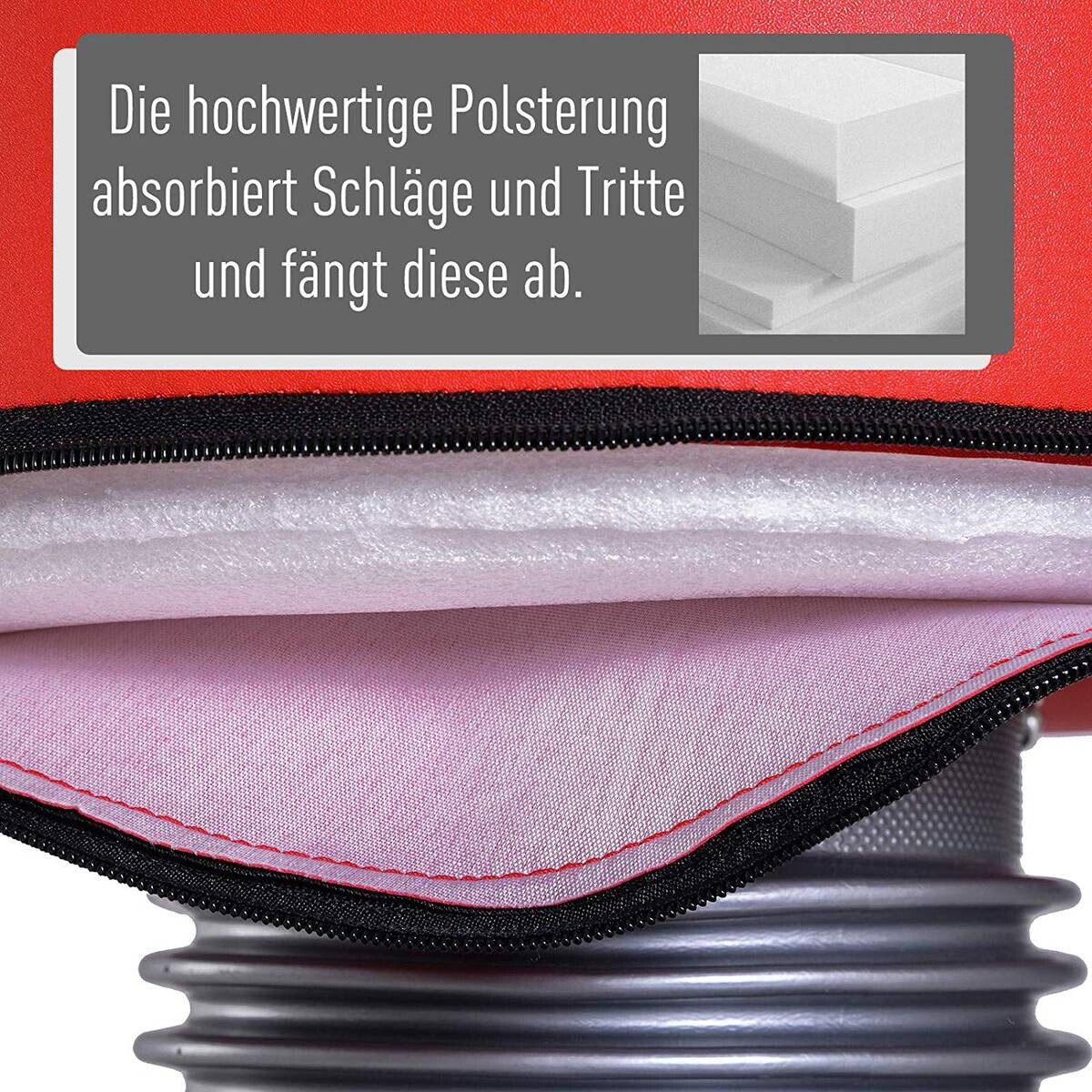 HOMCOM Standboxsack schwarz Kunstleder H/D: ca. 185x56 cm