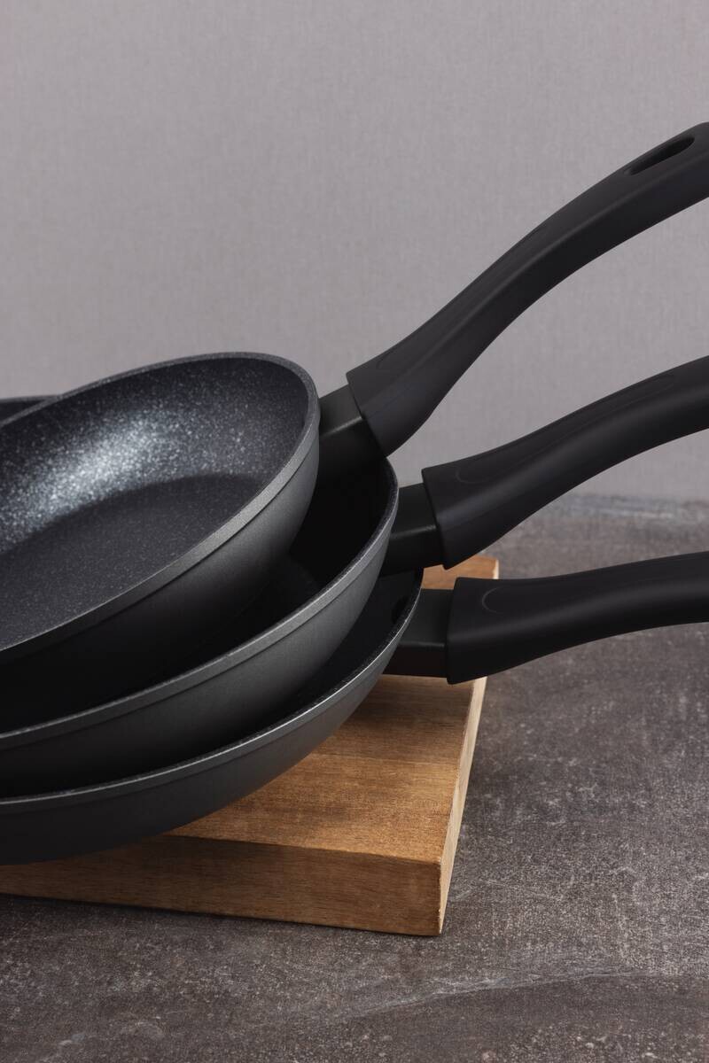 SAN IGNACIO Pfannenset WILLOW schwarz Aluminium 3 tlg.