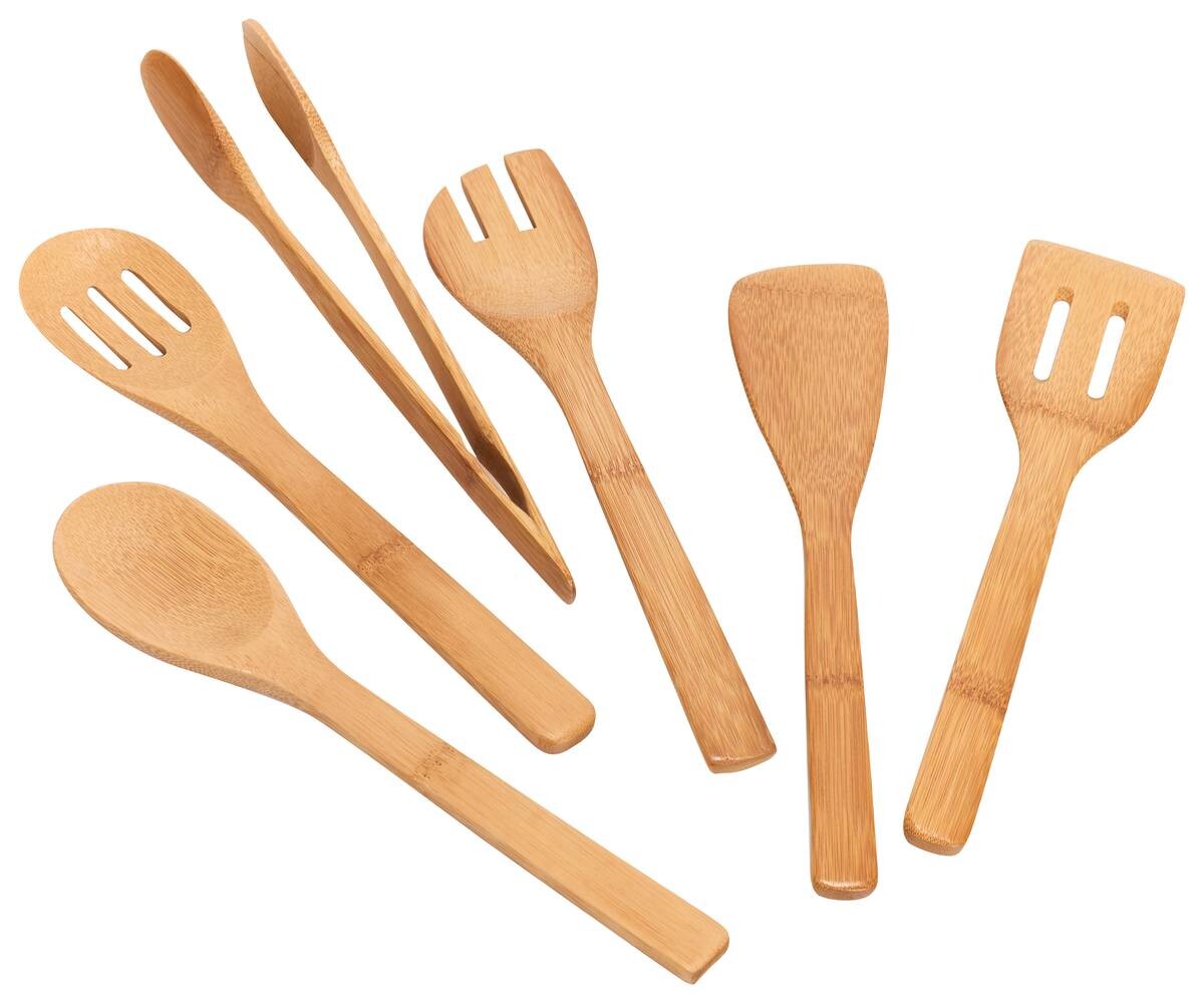 Zeller Küchenutensilienhalterset natur Bambus B/H/L: ca. 9x33x9 cm