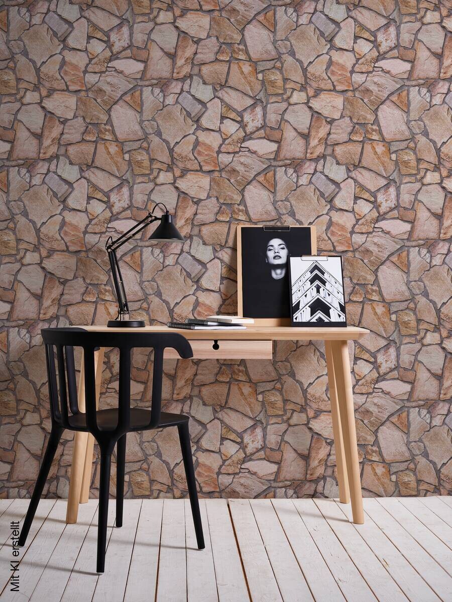 A.S.Creation Vliestapete grau beige B/H/D: ca. 53x1005x9 cm