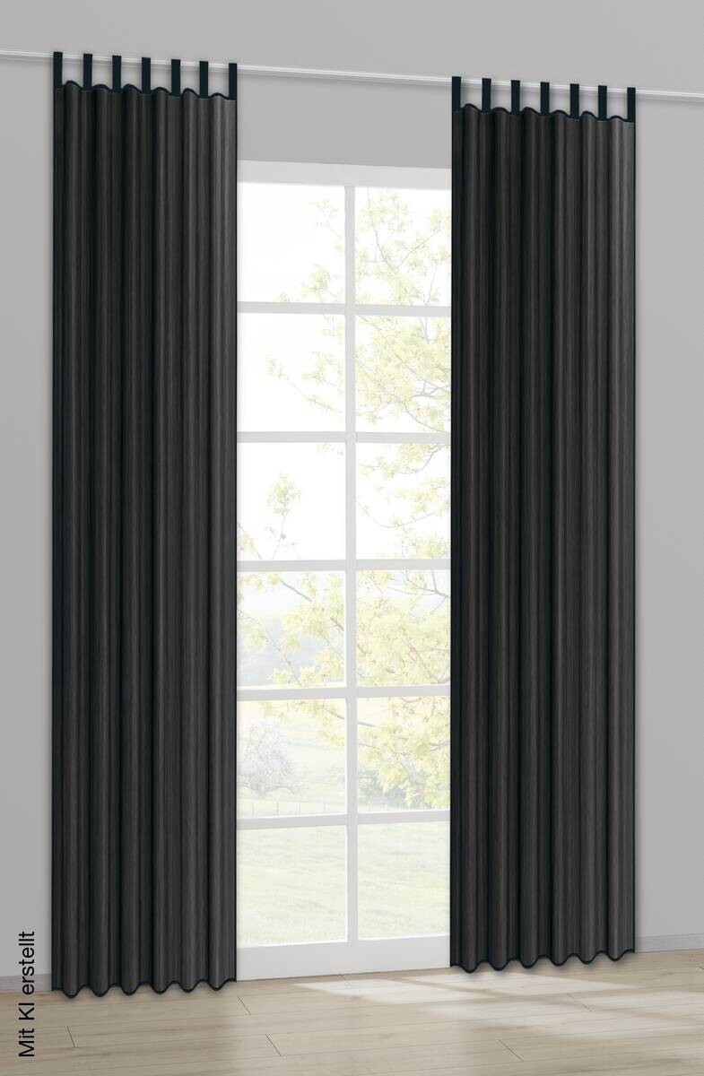 Sensation Schlaufenvorhang Look schwarz B/L: ca. 140x235 cm