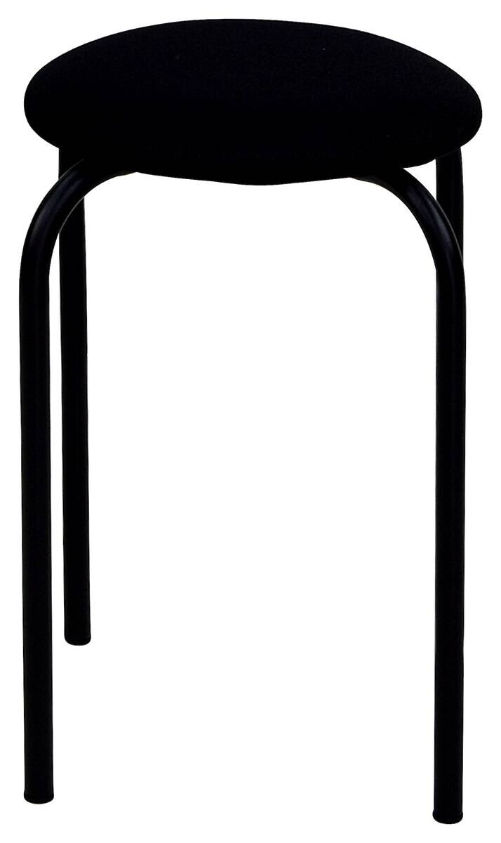 Stapelhocker Fred schwarz Stoff B/H/T: ca. 30x46x30 cm