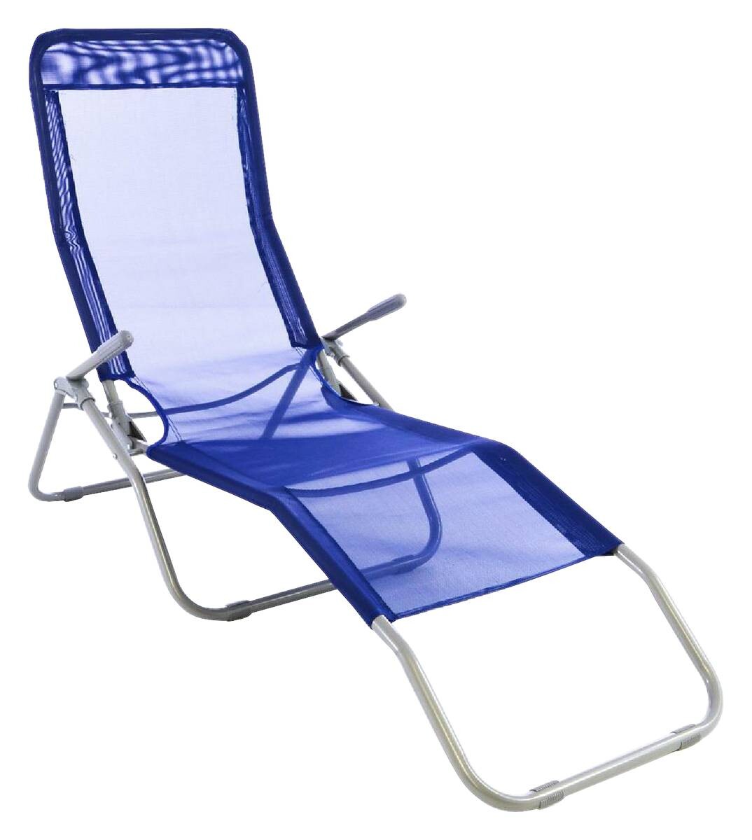 VCM Gartenliege blau Stahl B/H/L: ca. 48x100x160 cm