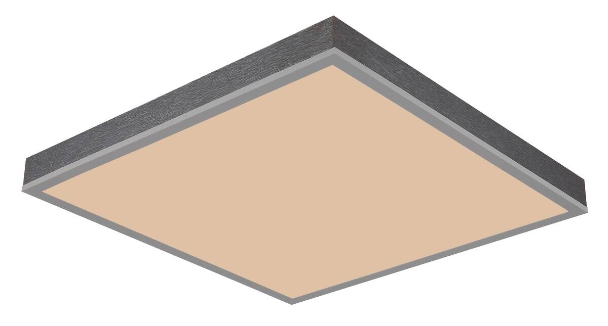 GLOBO LED-Deckenleuchte DORO 416080AD2-CCT Opal silber MDF Aluminium B/H/L: ca. 45x7,5x45 cm 1 Brennstellen