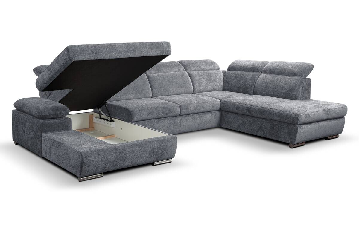 Wohnlandschaft Cordoba grau Webstoff B/H/T: ca. 359x105x232 cm