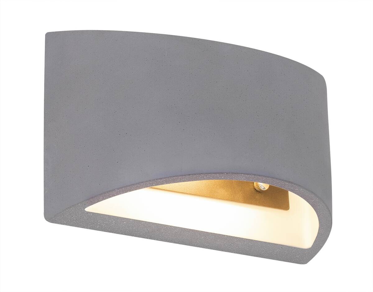 GLOBO Wandleuchte grau Beton B/H: ca. 20x12 cm 1 Brennstellen