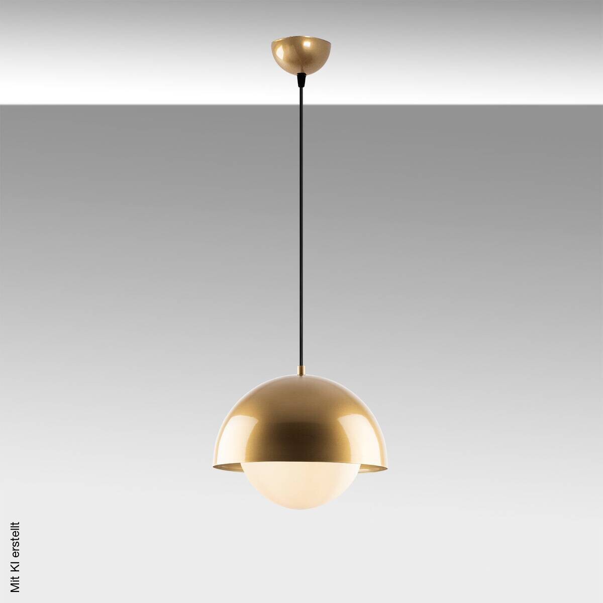 Opviq Pendelleuchte Camgoz-11029 gold Metall Glas B/H/T/L/D: ca. 30x108x30x30x30 cm E27 1 Brennstellen