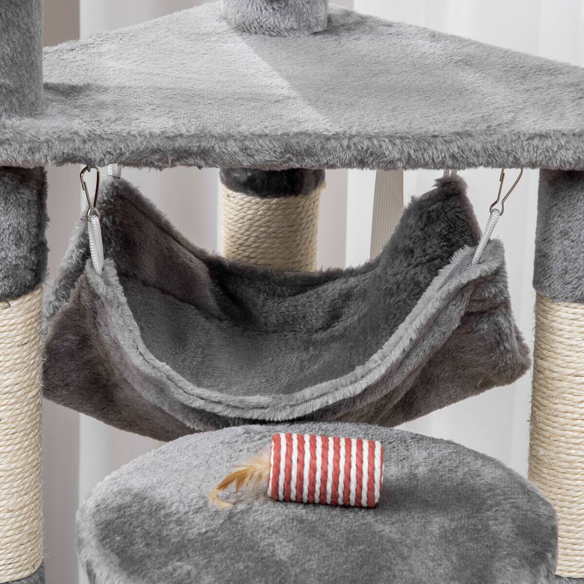 PawHut Katzen-Zubehör grau Edelstahl B/H/L: ca. 40x40x132 cm