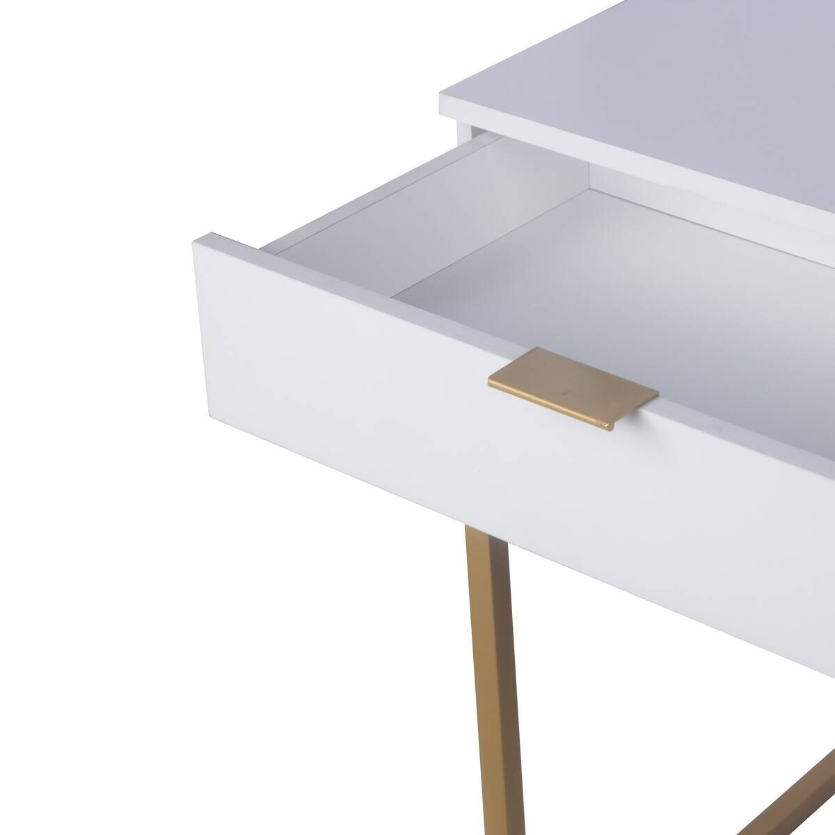 Schreibtisch Jana weiß gold Optik B/H/T: ca. 112x76x52 cm