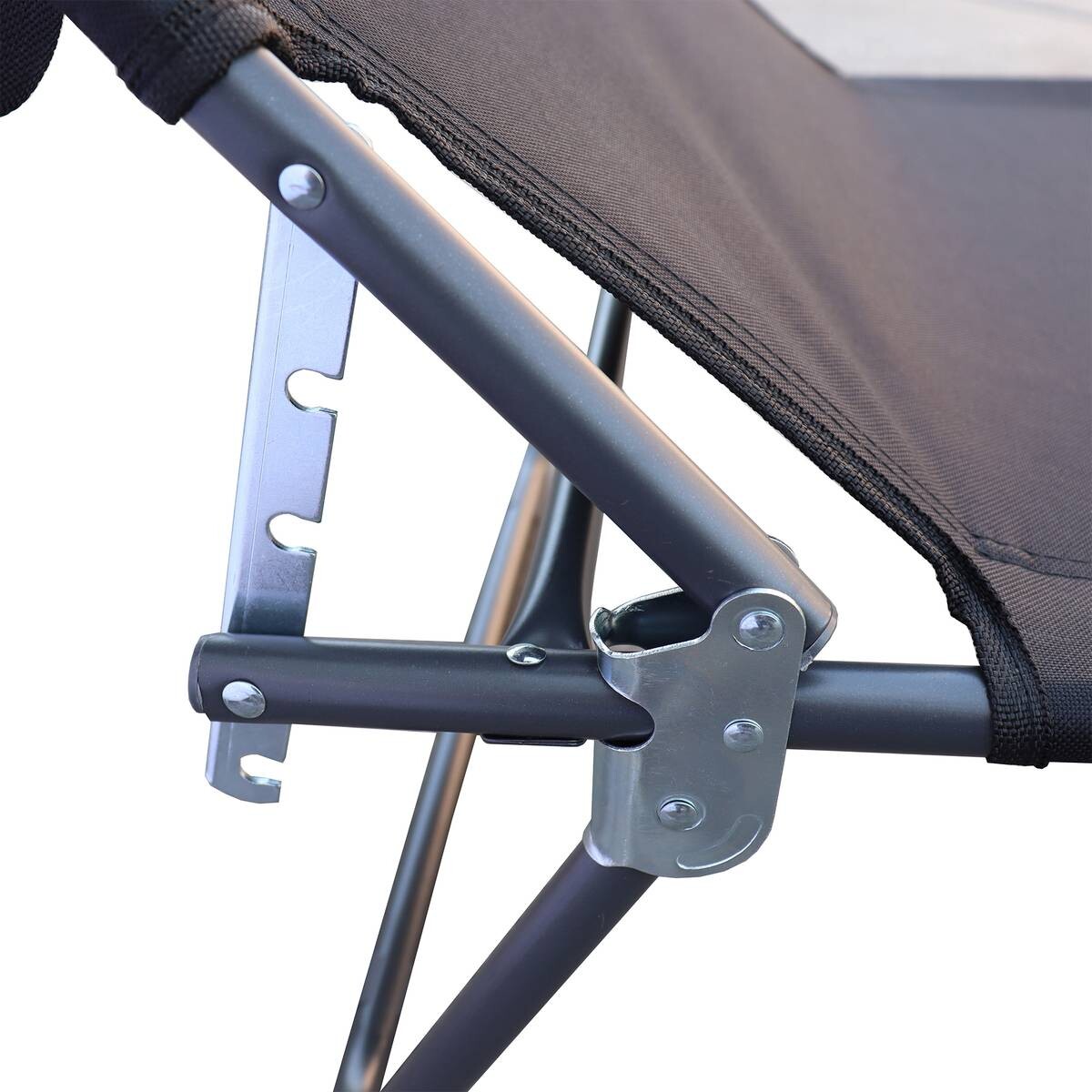 VCM Sonnenliege anthrazit Polyester-Mischgewebe B/H/L: ca. 55x34x190 cm