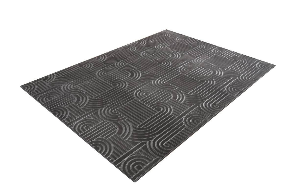 Kayoom Teppich Calma 125 anthrazit B/L: ca. 120x160 cm