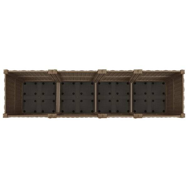 Hochbeet braun Polypropylen B/H/L: ca. 40x38x160 cm