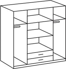 Kleiderschrank Skate weiß B/H/T: ca. 179x197x58 cm