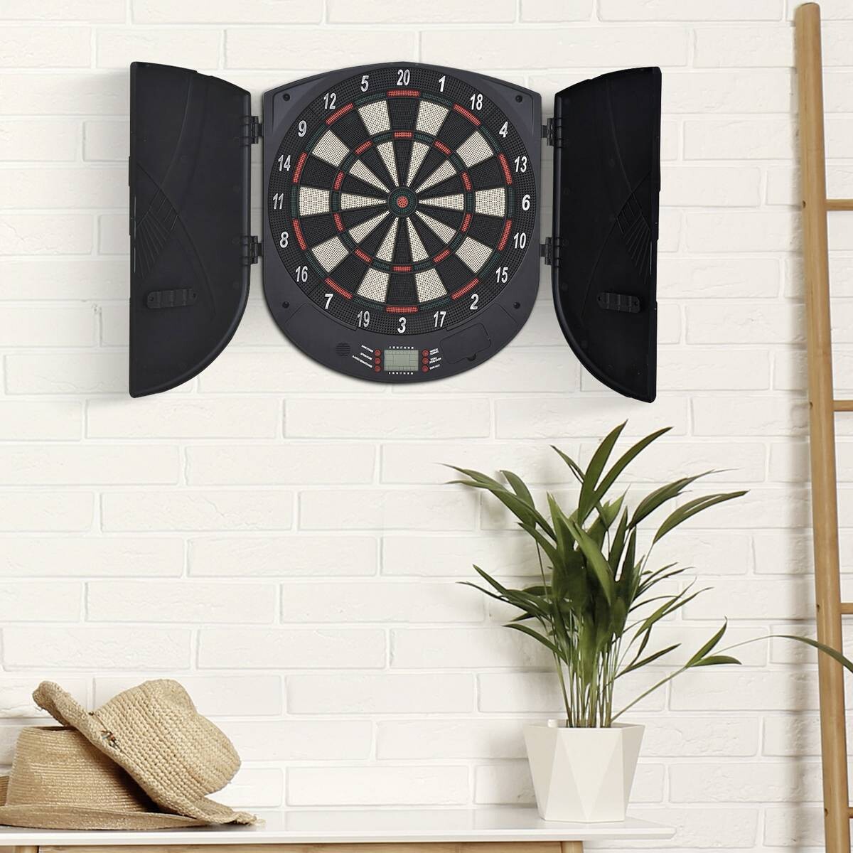 HOMCOM elektrische Dartscheibe B/H/T: ca. 46,5x50,5x4,4 cm