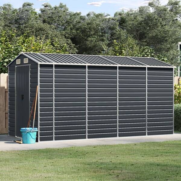 vidaXL Gartenhaus anthrazit B/H/T: ca. 191x198x385 cm