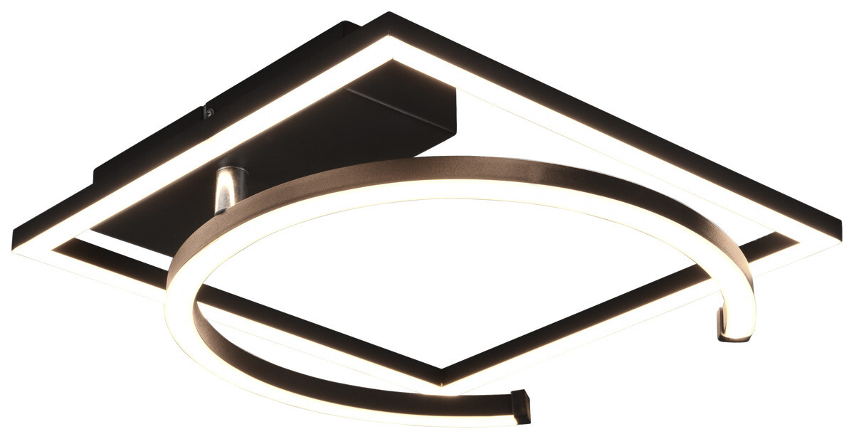 Reality Deckenleuchte R62162132 mattschwarz Metall B/H/L: ca. 42x7x54 cm