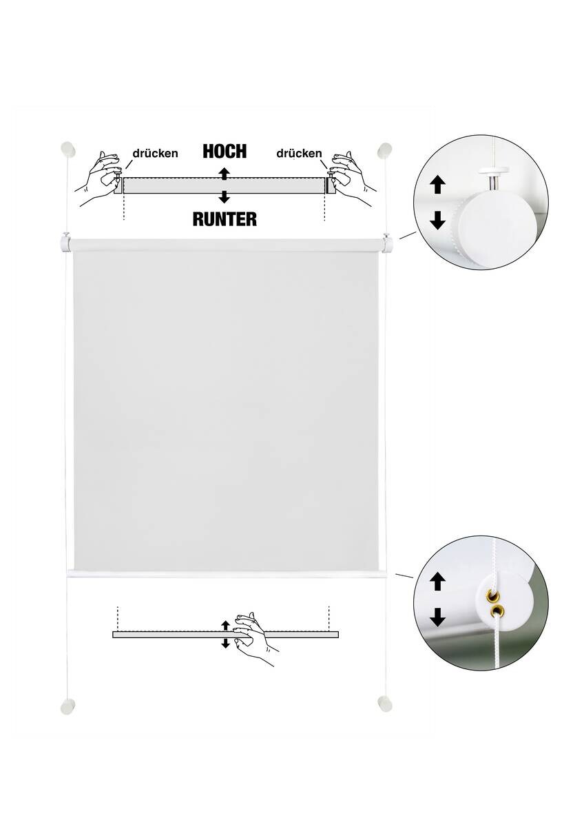 mydeco Rollo flex weiß B/L: ca. 60x130 cm