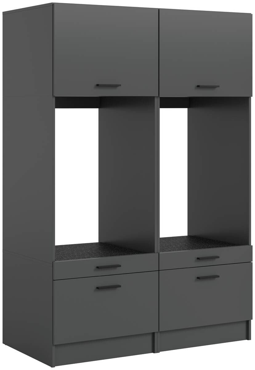 Waschmaschinenumbauschrank Free anthrazit B/H/T: ca. 133x195x68 cm
