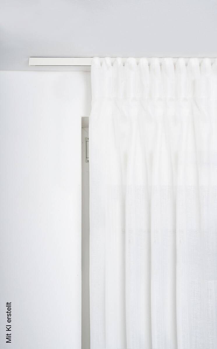 ondeco Gardinenschiene smart weiß Metall L: ca. 160 cm 1.0 Läufe