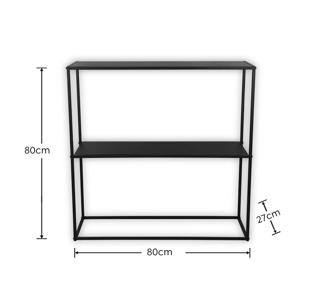 Beistelltisch Chloe schwarz lackiert Metall B/H/T: ca. 40x51x45 cm