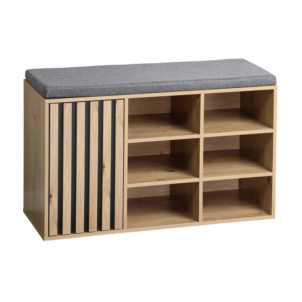 Schuhschrank natur Holz B/H/L: ca. 29,5x48x76 cm