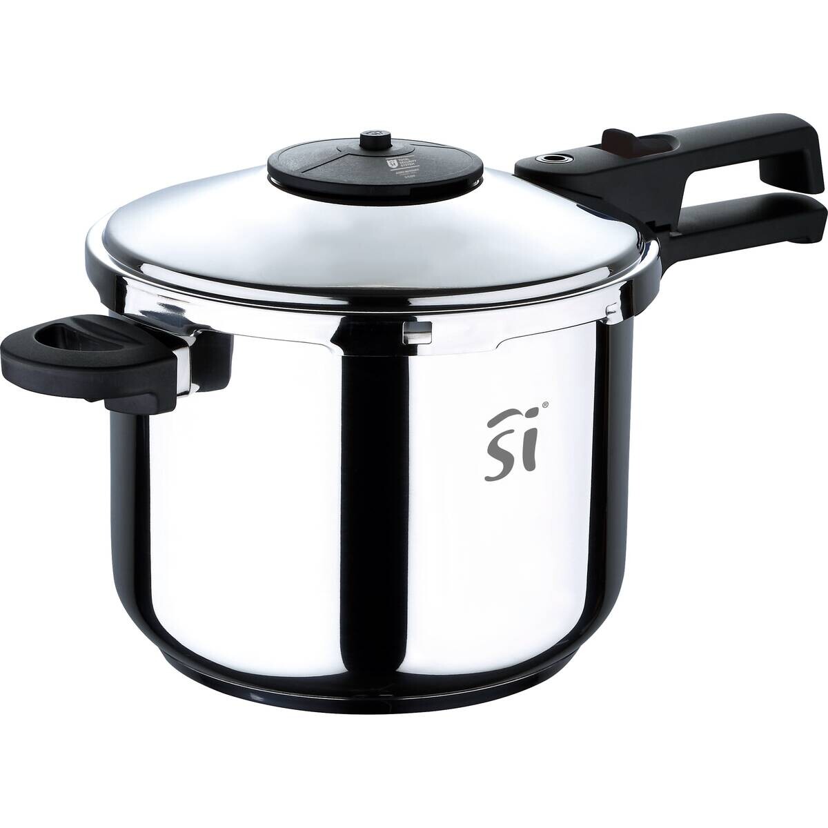 SAN IGNACIO Schnellkochtopf CRETA schwarz Edelstahl B/H/L: ca. 27x32,5x42 cm