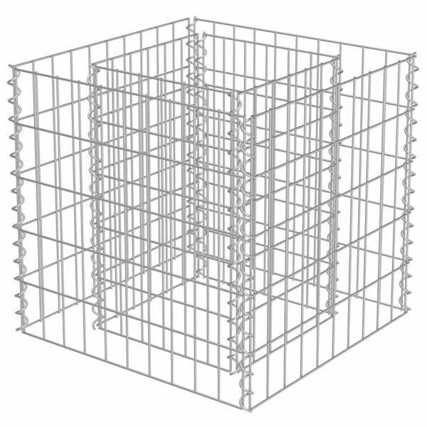 Gabionen-Hochbeet silber Stahl B/H/L: ca. 50x50x50 cm