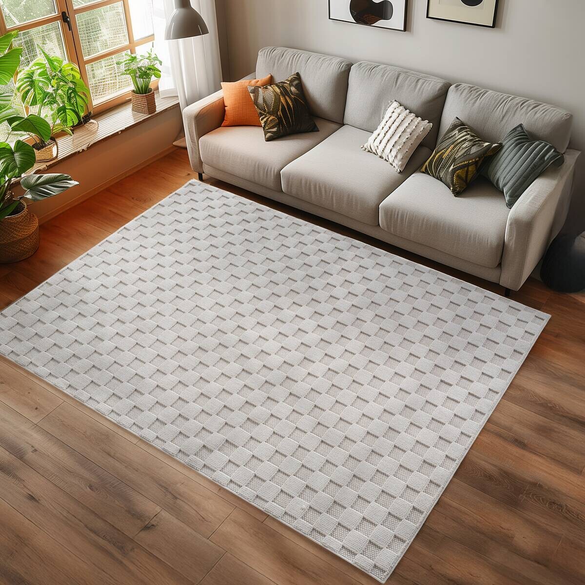 Ayyildiz Kurzflorteppich HELIX creme B/H/L: ca. 200x0,7x290 cm