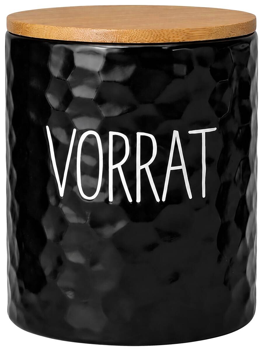Vorratsdose schwarz Keramik