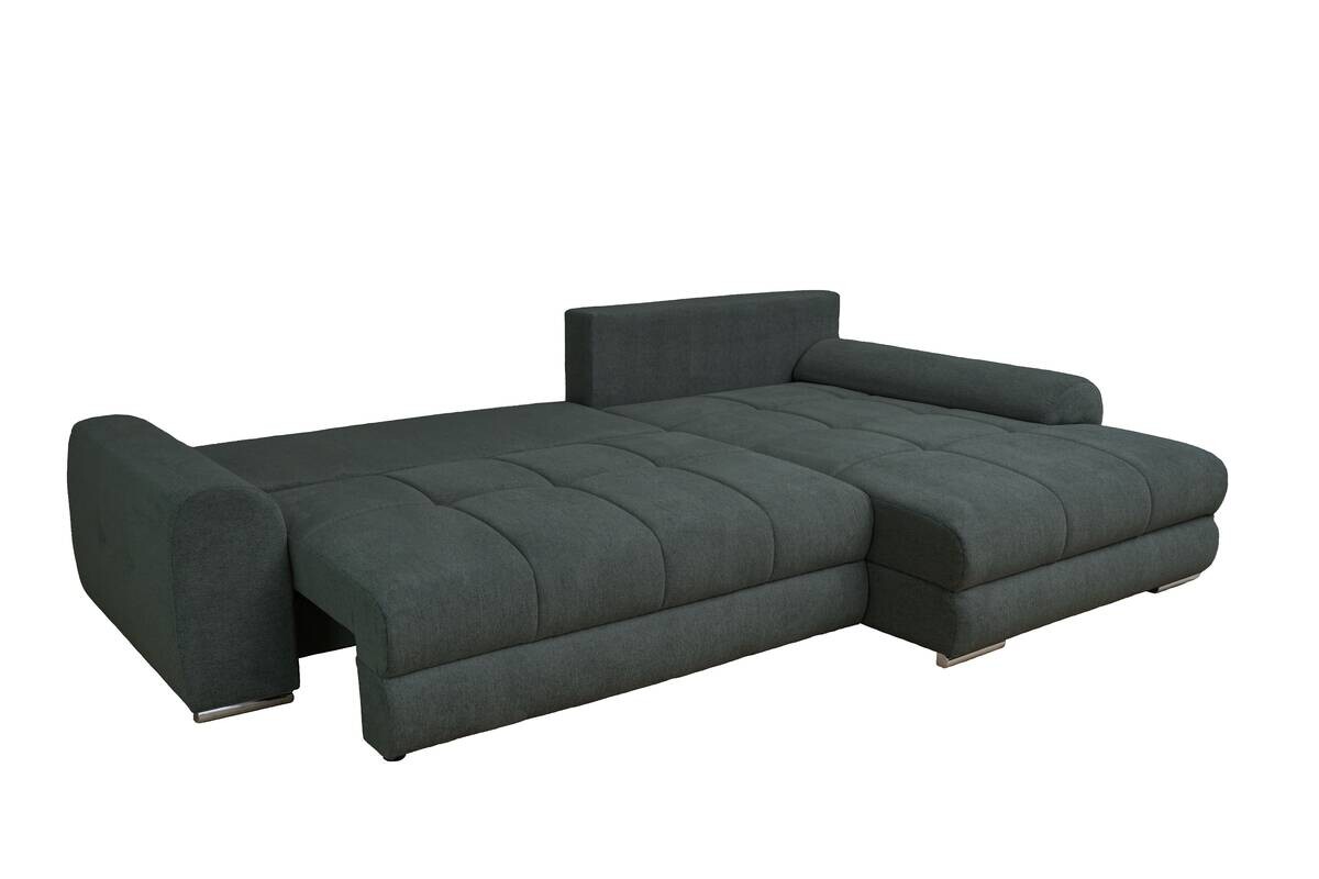 Ecksofa mit Bettfunktion und Bettkasten Lorenz grün Microfaser B/H/T: ca. 284x74x180 cm