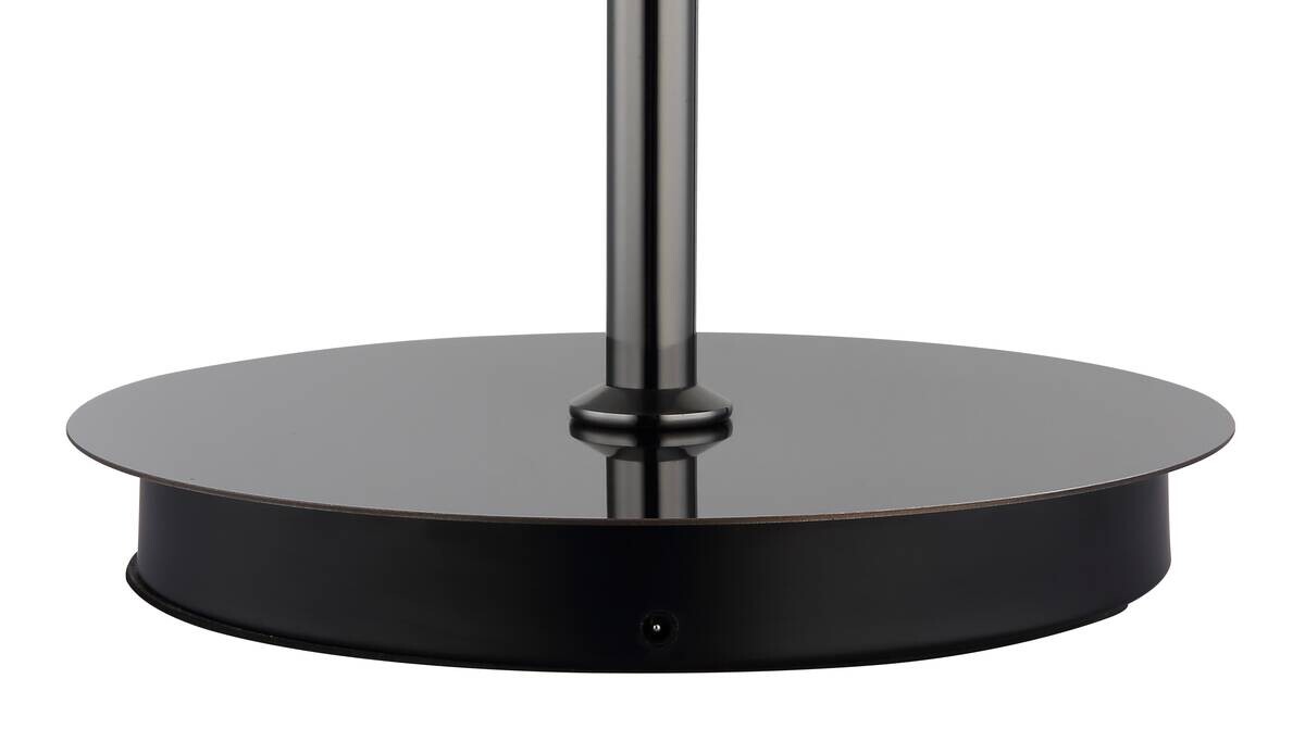 GLOBO Stehlampe Chrom schwarz Metall Glas B/H/L: ca. 44x37x44 cm