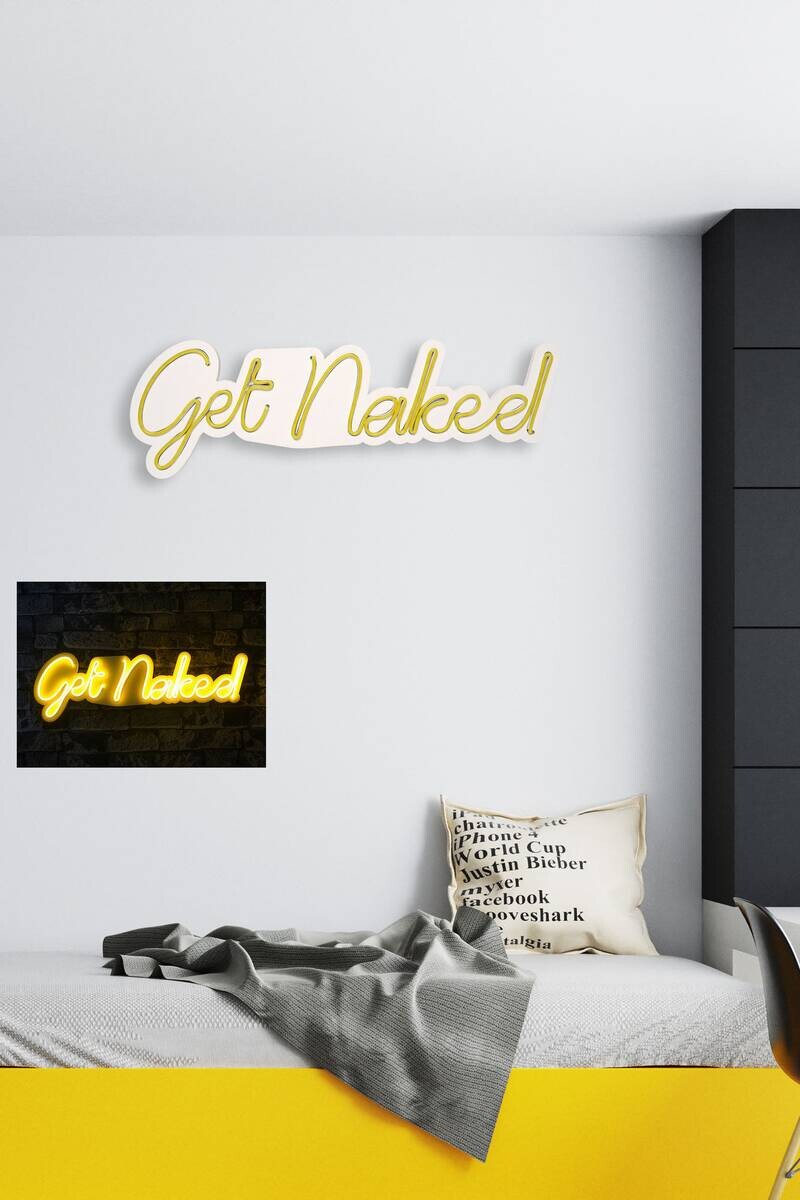 Opviq LED-Wandleuchte gelb PVC B/H/T/L: ca. 62x20x2x62 cm