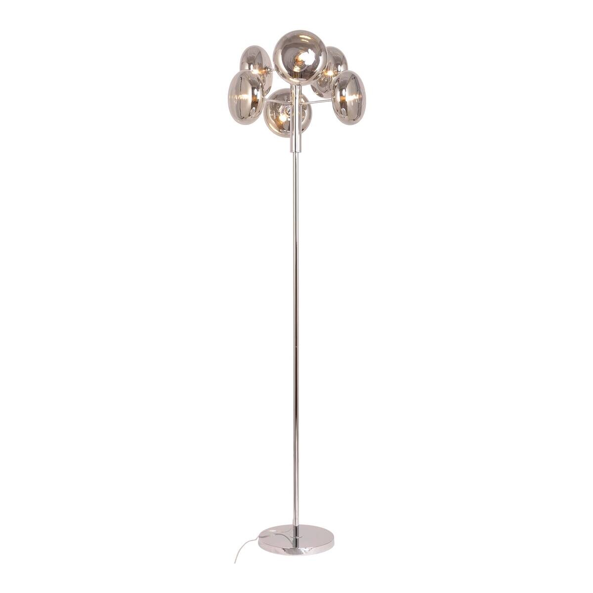Näve Leuchten Stehlampe 2070597 Chrom Metall Glas B/H/T: ca. 44x165x44 cm 6 Brennstellen